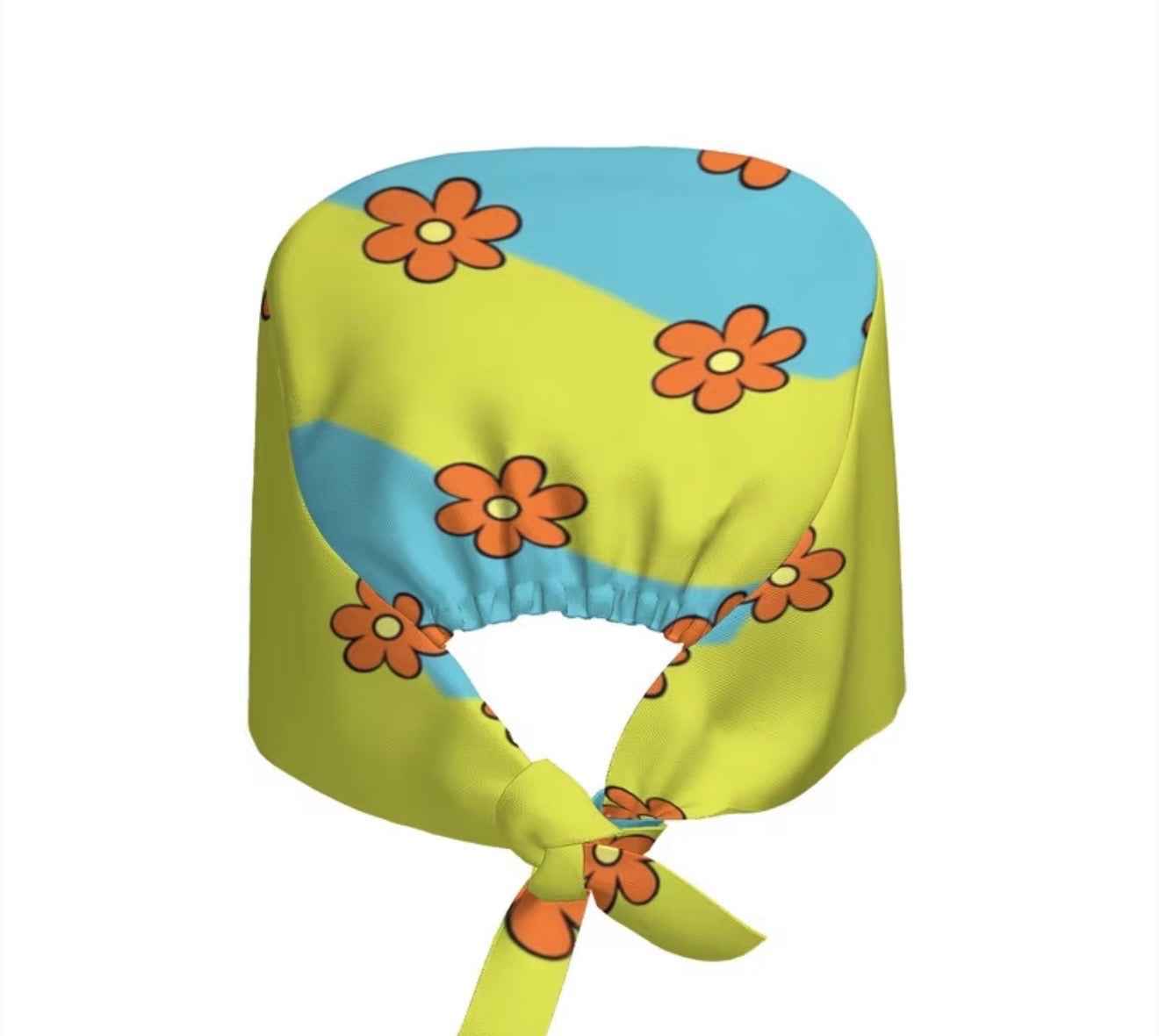 🌼 “Groovy Mystery Vibes” Scrub Cap ✨💚💙