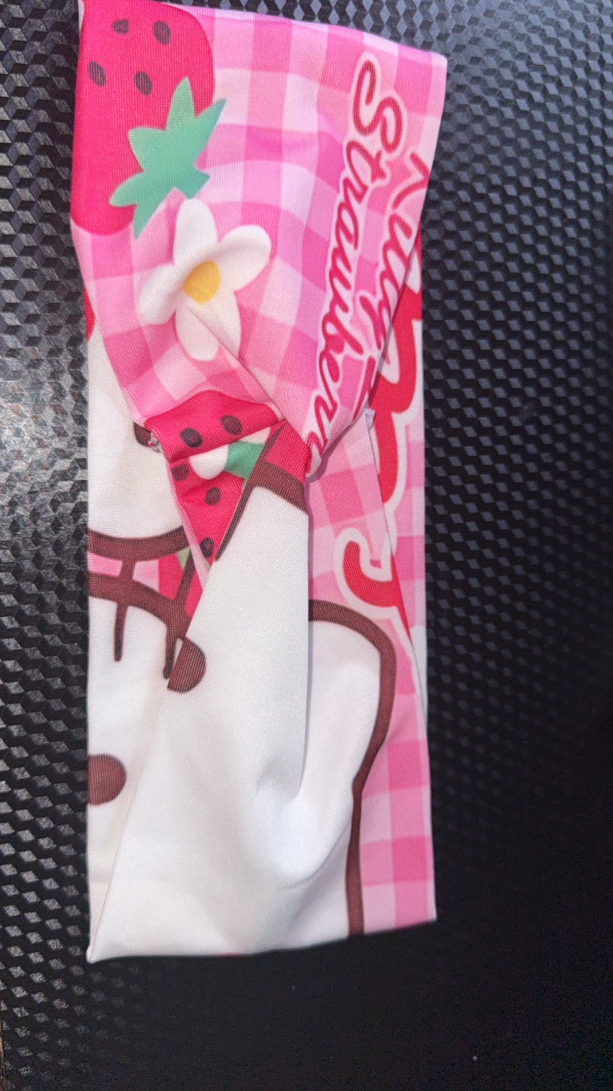 🍓💖 “Strawberry Kitty Glam” Headband ✨🎀